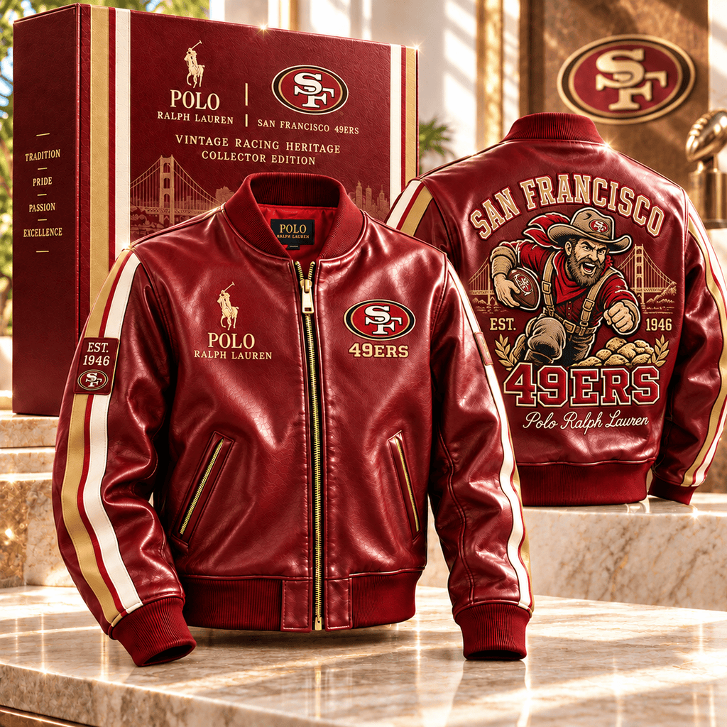 SF49 PREMIUM LEATHER BOMBER JACKET NTNA