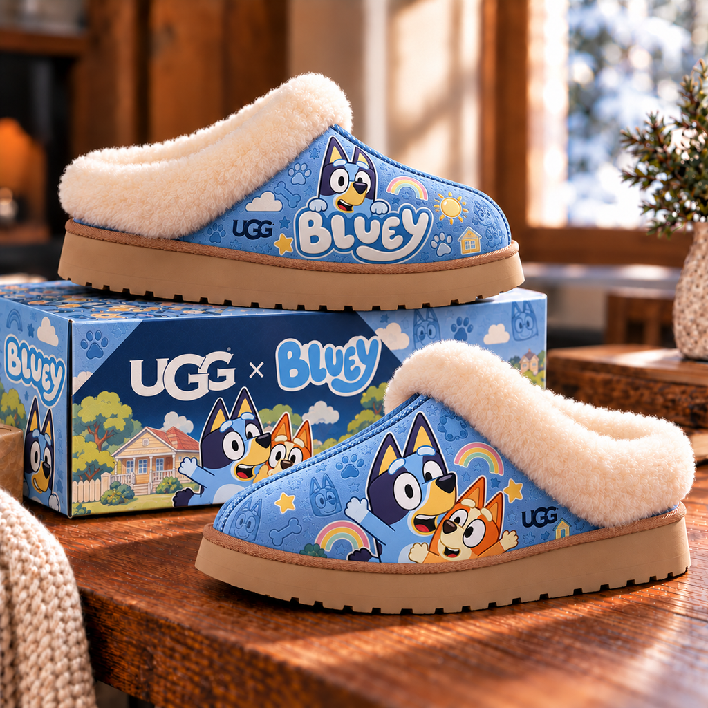 Premium BLU Fur Lined Slippers PDL