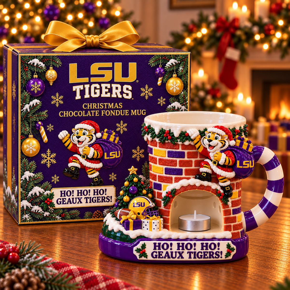 LSU Special Christmas Chocolate Fondue Mug TTTT