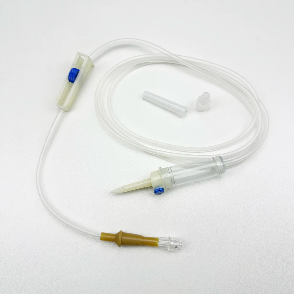 20Pcs Disposable Animal Infusion Set Screw Mouth Infusion Hose Animal Drip Injection Extended Infusion Tube