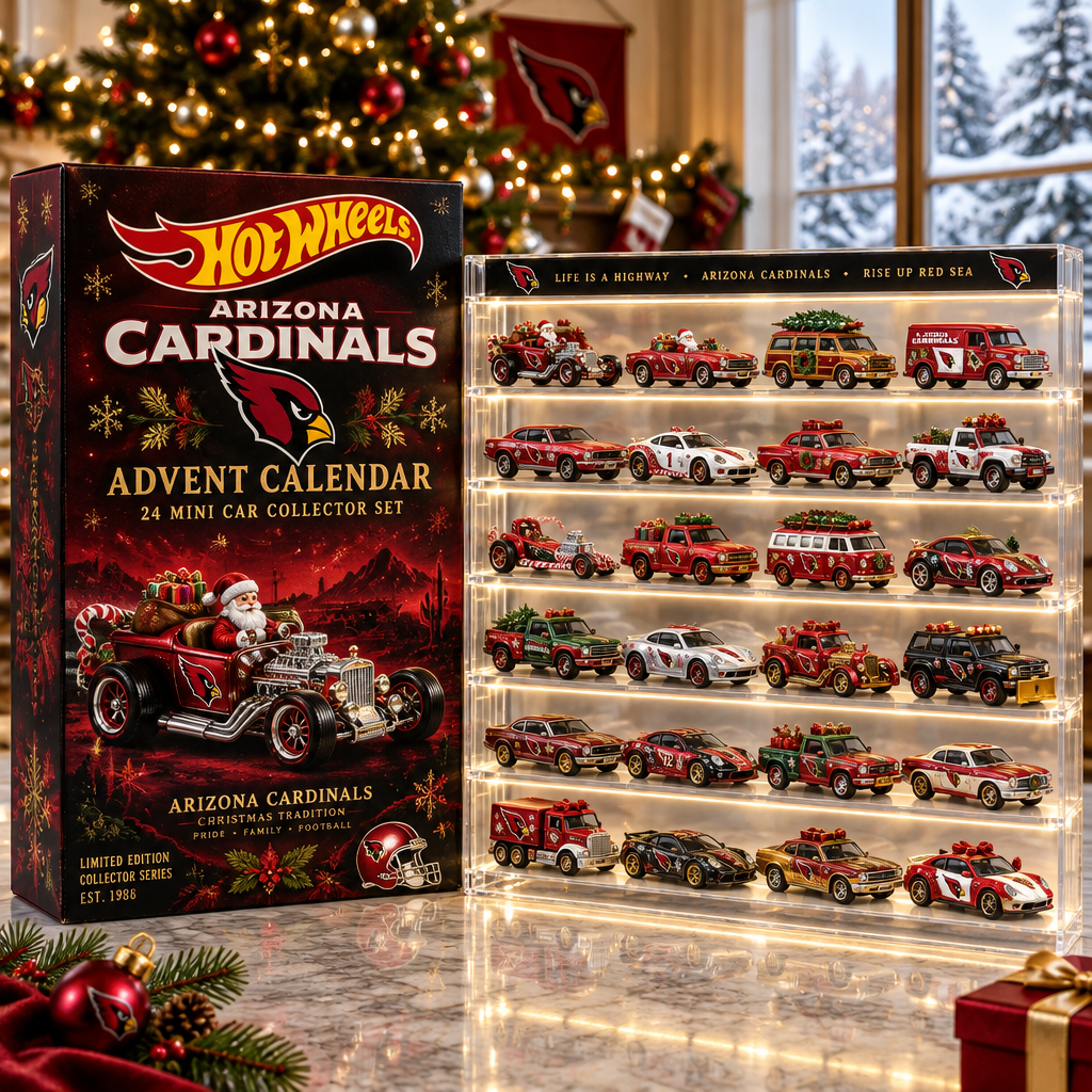 Arizona Cardinals Premium Mini Car Advent Calendar