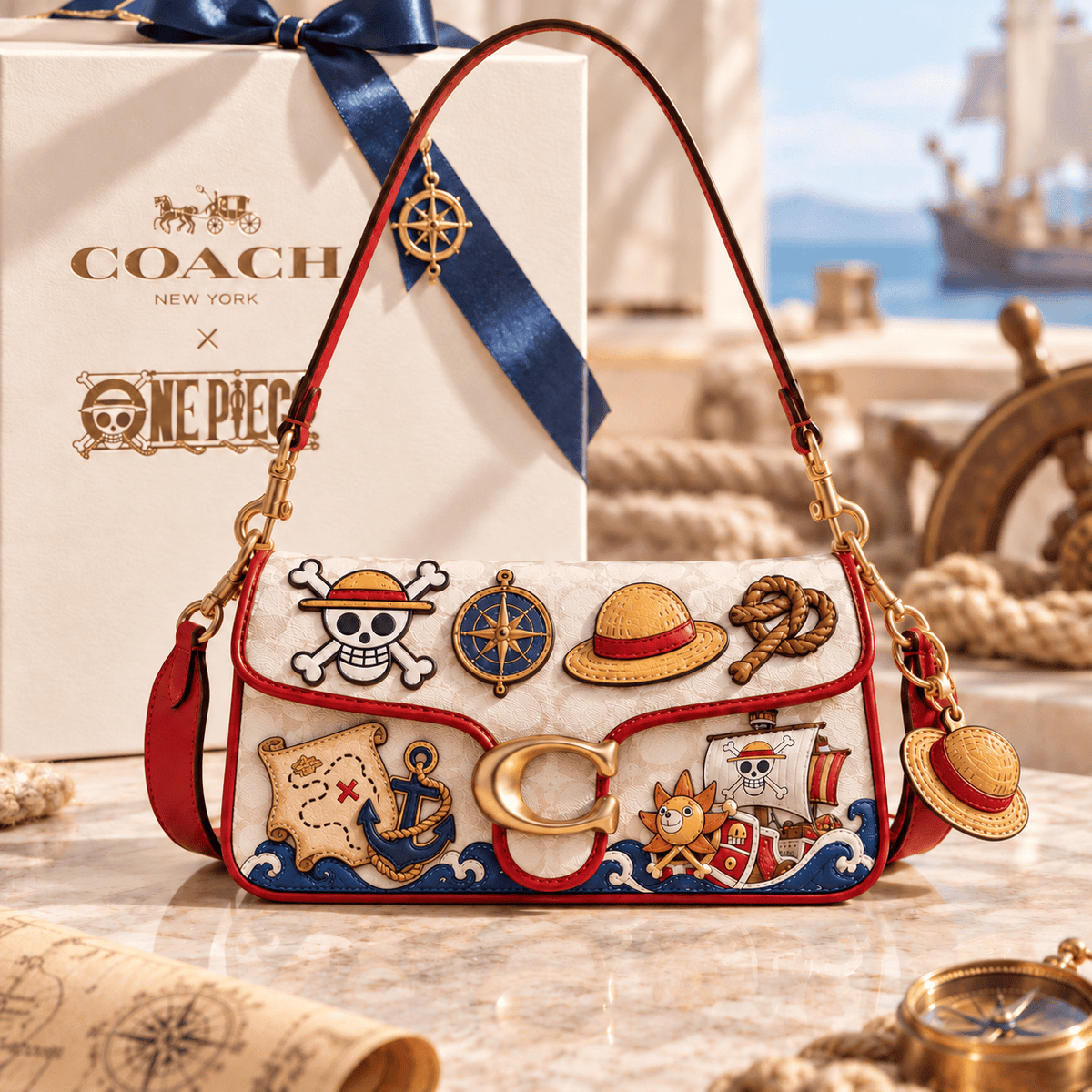 Premium OPC Coach Shoulder Cross With Charm NPL